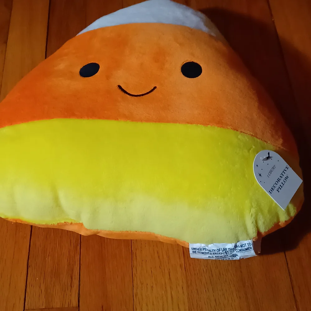 Candy Corn Plush Pillow